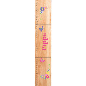 Personalized Natural Growth Chart With Butterfly Garland Hot Design