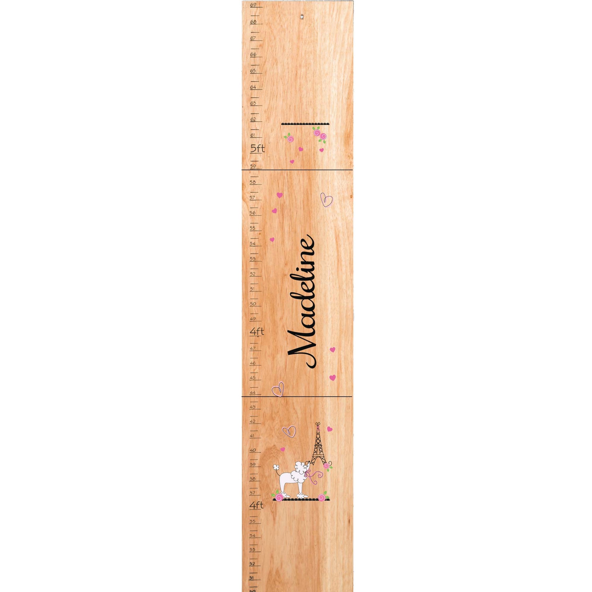 Personalized Natural Growth Chart With Unicorn Design