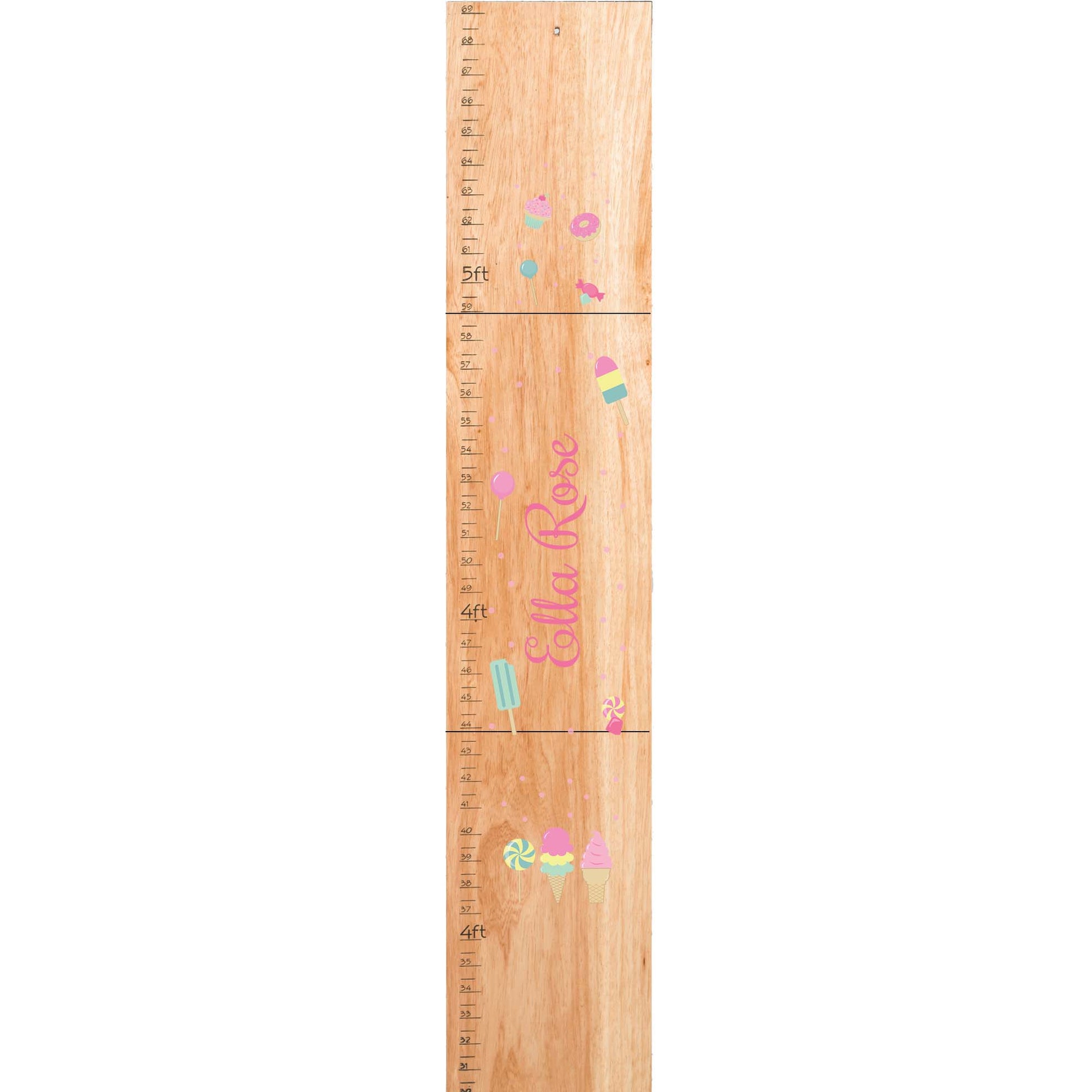 Personalized Natural Growth Chart With Strawberries Design