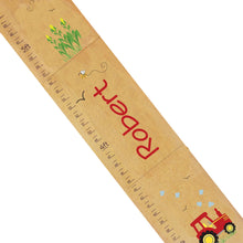 Personalized Natural Growth Chart With Tractor Red Design