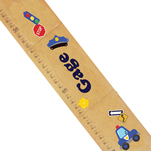 Personalized Natural Growth Chart With Police Design