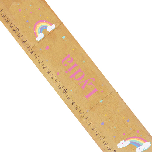 Personalized Natural Growth Chart With Rainbow Pastel Design