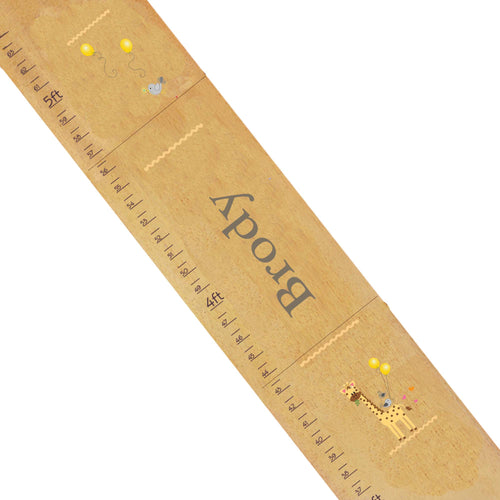 Personalized Natural Growth Chart With Giraffe Design