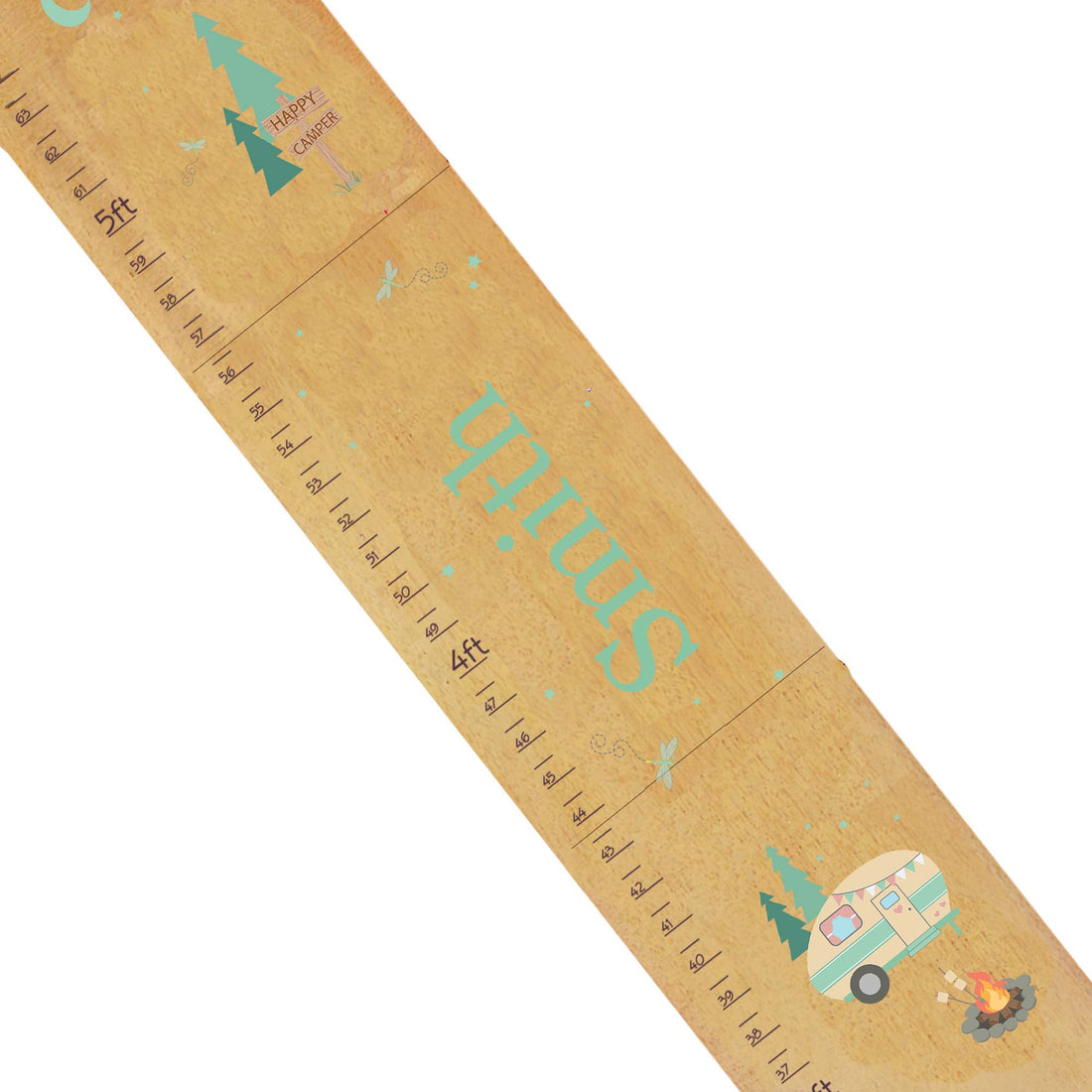 Personalized Natural Growth Chart With Camp S'More Design