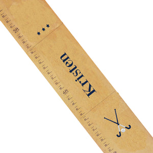 Personalized Natural Growth Chart With Field Hockey Design