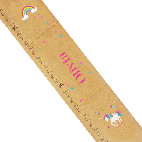 Personalized Natural Growth Chart With Unicorn Design