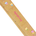Personalized Natural Wooden Growth Chart with Cupcake design