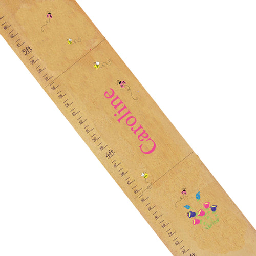 Personalized Natural Growth Chart With English Garden Design