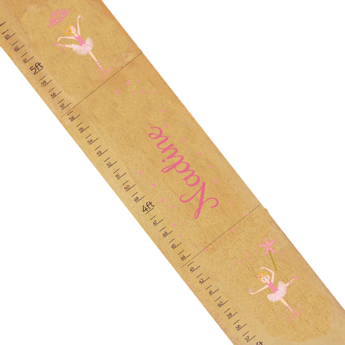 Personalized Natural Growth Chart With Ballerina Blonde Design