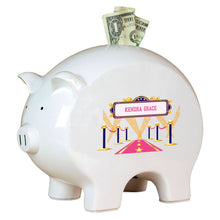Personalized Piggy Bank with A Star Is Born Pink design