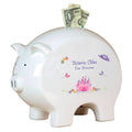 Personalized Piggy Bank with Princess Castle design