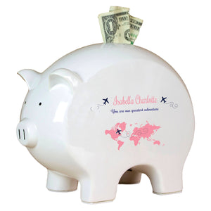 Personalized Adventure Fund Piggy Bank