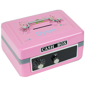 Personalized Turtle Childrens Pink Cash Box
