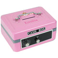 Personalized Pink Puppy Childrens Pink Cash Box