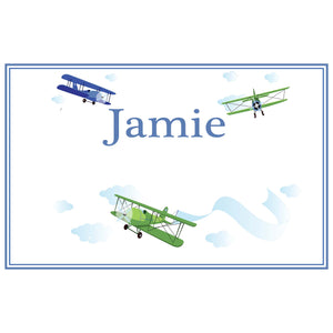 Personalized Placemat with Airplane design