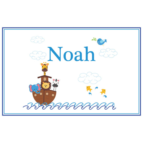 Personalized Placemat with Noahs Ark design
