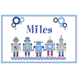 Personalized Placemat with Robot design
