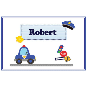 Personalized Placemat with Police design