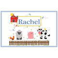 Personalized Placemat with Barnyard Friends design
