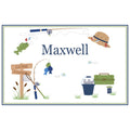 Personalized Placemat with Gone Fishing design