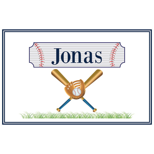 Personalized Placemat with Baseball design