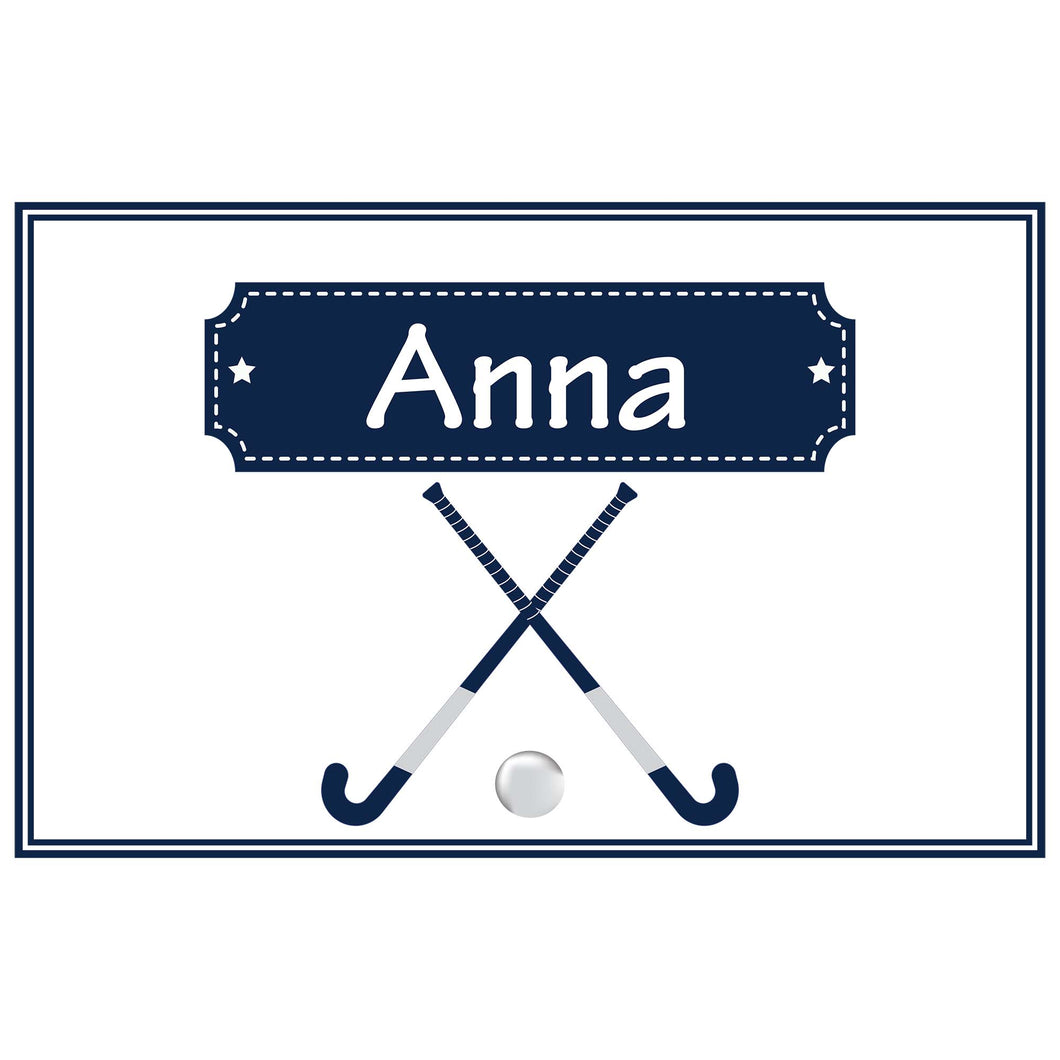 Personalized Placemat with Field Hockey design