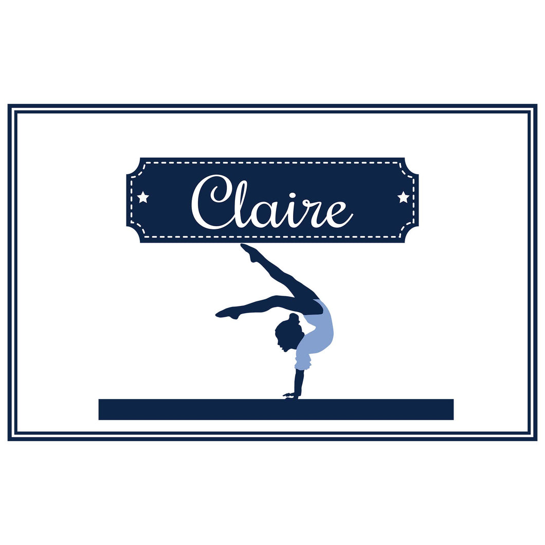 Personalized Placemat with Gymnastics design