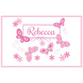Personalized Placemat with Butterflies Pink design