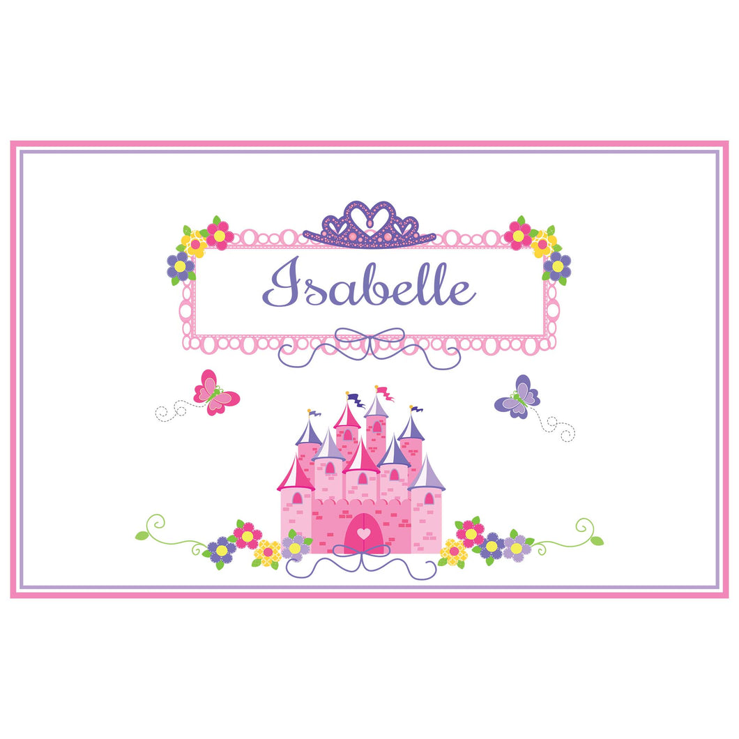 Personalized Placemat with Princess Castle design