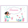 Personalized Placemat with African American Mermaid Princess design