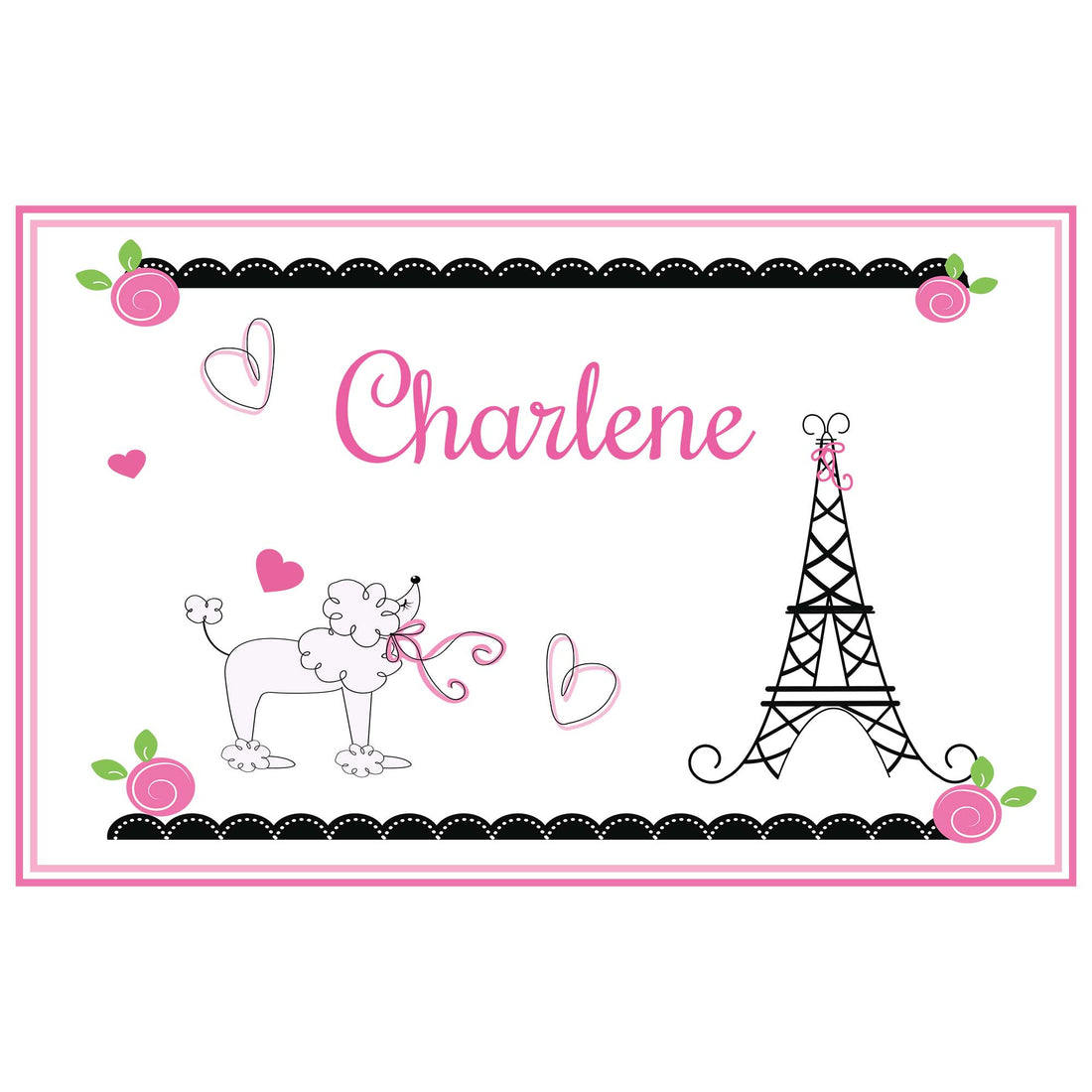 Personalized Placemat with French Paris design