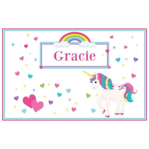 Personalized Placemat with Unicorn design