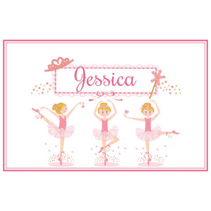 Personalized Placemat with Ballerina Blonde design