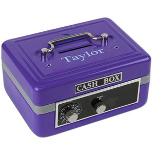 Personalized Gymnastics Childrens Purple Cash Box