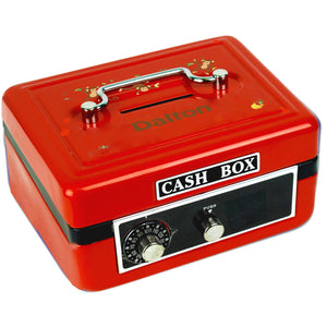 Personalized Monkey Boy Childrens Red Cash Box