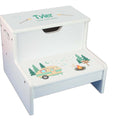 Camp S'mores Personalized White Storage Step Stool