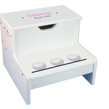 Golf Personalized White Storage Step Stool
