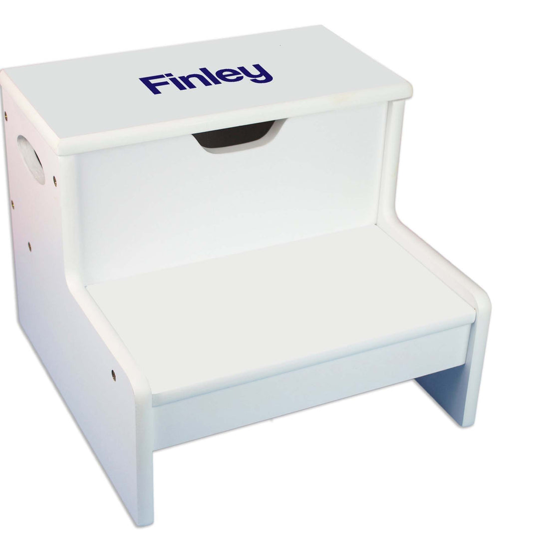 Personalized Personalized White Storage Step Stool - Name Only