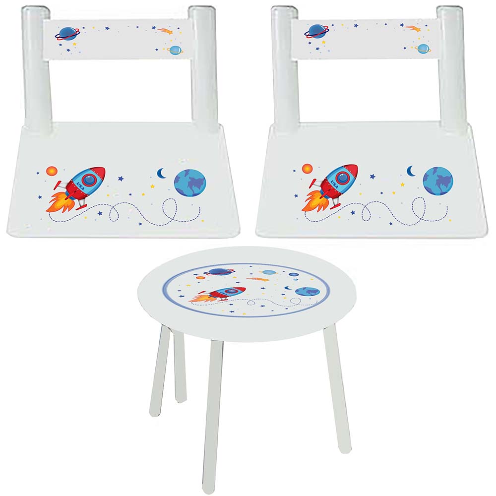 Boys rocket table chair set