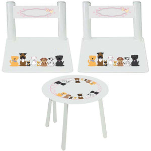 Personalized Table and Chairs with Shark Tank design