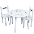 Personalized Table and Chairs with Lacrosse Sticks design