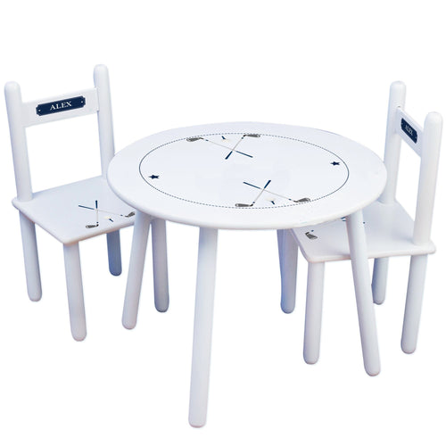 Personalized Table and Chairs with Golf design