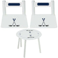 Personalized Table and Chairs with Ice Hockey design