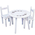 Personalized Table and Chairs with Lavender Elephant design