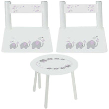 girls hot pink purple butterfly flower table chair set