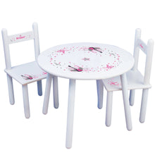 Personalized Table and Chairs with Pink Rock Star design