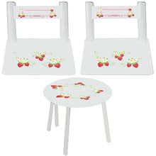 Personalized Table and Chairs with Pink Princess Crown design