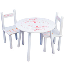 Personalized Table and Chairs with Ballerina Red Hair design