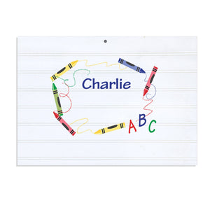 Personalized Vintage Nursery Sign with Crayon design