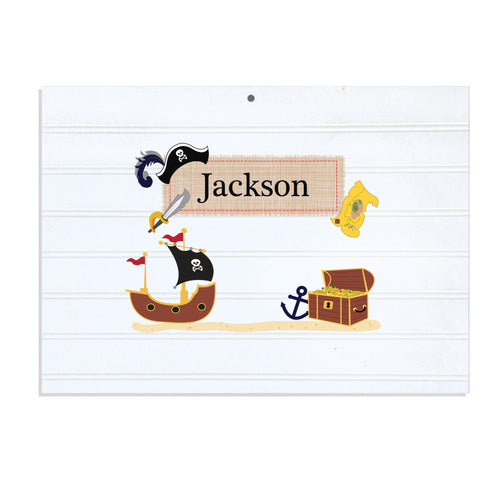 Personalized Vintage Nursery Sign with Pirate design